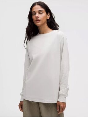 lululemon athletica All Yours Organic Cotton Long Sleeve - Light Gray